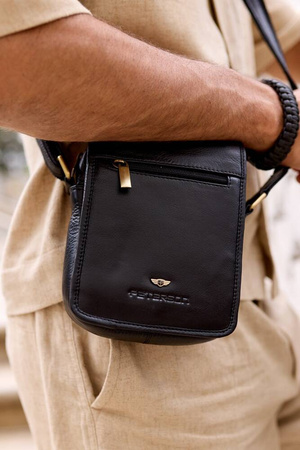 Herren Umhängetasche aus Leder – Peterson