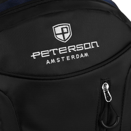 Wanderrucksack aus Polyester in Marineblau-Schwarz – Peterson