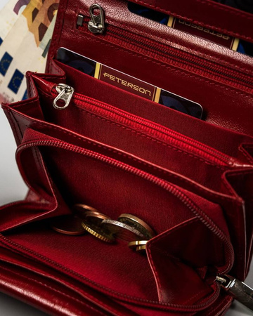 Mittlere Damen Geldbörse aus Echtleder – Peterson