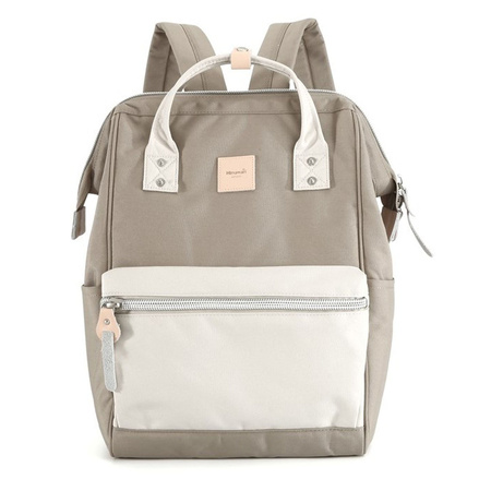 Creme-beiger Rucksack mit Laptopfach und USB-Anschluss – Himawari