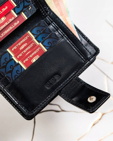 Geschenkset: Damen Geldbörse aus Leder und Schlüsselanhänger – Peterson