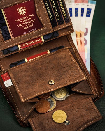 Große Herren Geldbörse aus Leder mit Reißverschluss – Peterson