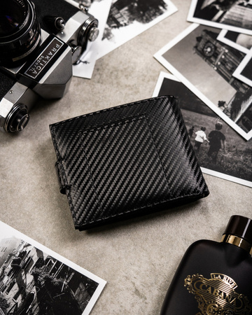 Herren Carbon-Set mit Geldbörse und Schlüsselanhänger – Peterson