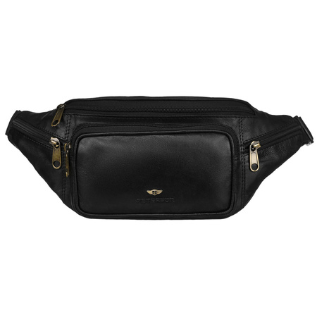 Herren Gürteltasche schwarz aus Leder – Peterson