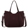 Bordeauxfarbener Damen-Shopper aus Polyester, einteilig und mit Reißverschluss – Peterson