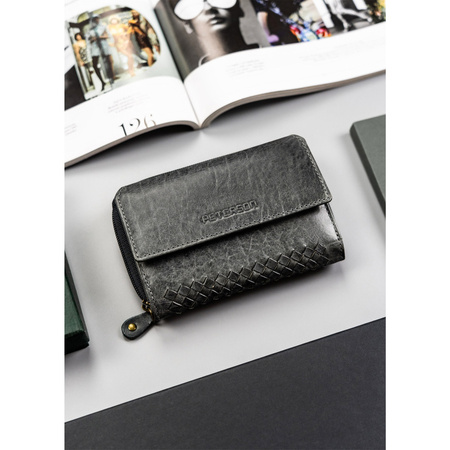 Elegante Damen Karten- und Münzbörse aus Echtleder – Peterson