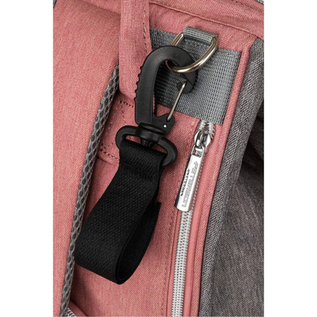 Damen Rucksack „Mommy Bag“ in Grau-Rosa – Peterson