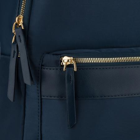 Zweifach unterteiltes, marineblaues Damen-Rucksack aus Polyester - Peterson