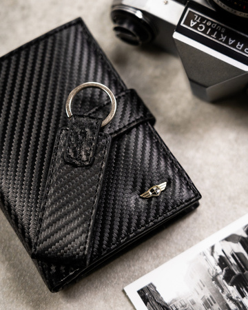 Carbon-Geschenkset mit Herren Geldbörse und Schlüsselanhänger – Peterson