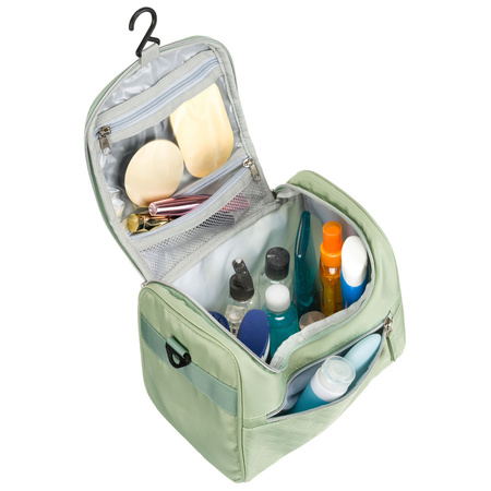 Grüne Reise-Kulturtasche aus Synthetikstoff mit Aufhängehaken – Peterson