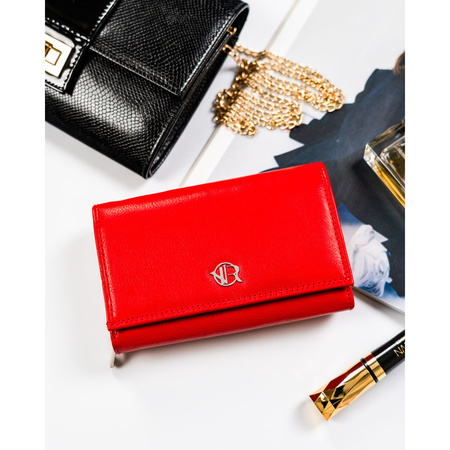 Rote Damen Geldbörse aus Leder mit RFID-Schutz – Rovicky