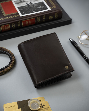 Pionier Herren Geldbörse aus Leder ohne Verschluss – Rovicky