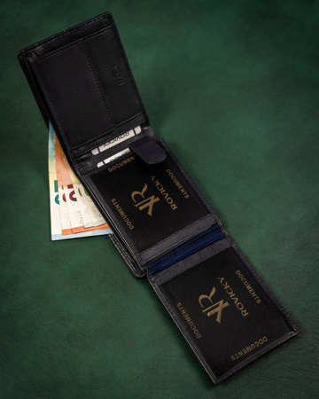 Große Herren Geldbörse aus Leder mit RFID-Schutz – Rovicky