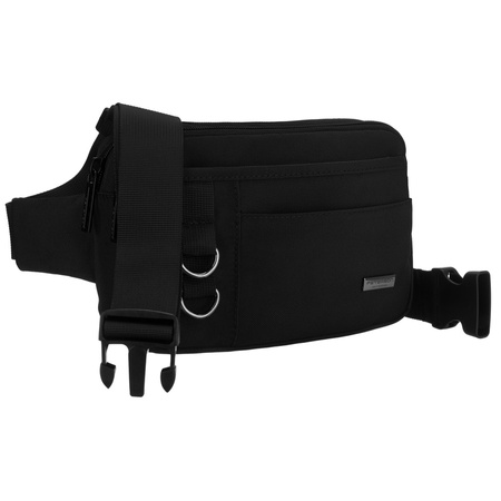 Sportliche Gürteltasche in Schwarz mit Reißverschluss, zweifach unterteilt – Peterson