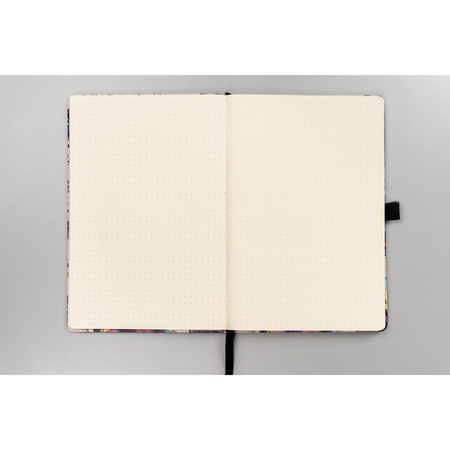 Notizbuch A5 mit Blumenmuster, punktiert und mit Gummiband – Peterson