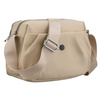 Damen-Umhängetasche aus Polyester in Ecru, zweifächrig mit Außentasche - Peterson