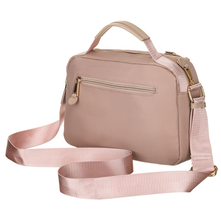 Rosa Damen-Umhängetasche aus Nylon mit Reißverschluss – Peterson