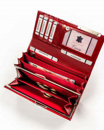 Damen Geldbörse aus Leder mit Druckknopfverschluss – 4U Cavaldi