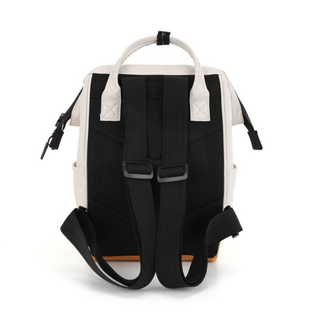 Praktischer Damen Rucksack in Creme mit verstellbaren Trägern – Himawari