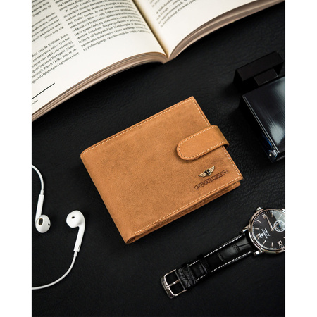 Kompakte Herren Geldbörse mit sicherem Verschluss – Peterson