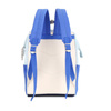 Hellblau-beiger Rucksack aus wasserabweisendem Polyester mit USB-Anschluss – Himawari