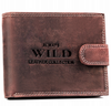 Große Herren Geldbörse aus echtem Leder mit Druckknopf – Always Wild