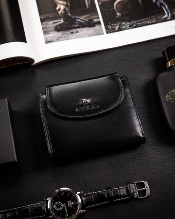 Damen Geldbörse aus Leder mit Druckknopf – Rovicky