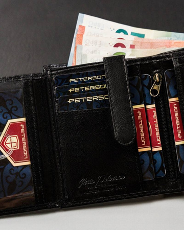 Herren Geldbörse hochformat mittelgroß ohne äußeren Verschluss – Peterson