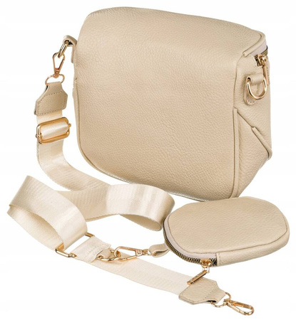 Elegante Damen-Umhängetasche aus Leder mit zusätzlicher Damen-Geldbörse – Rovicky