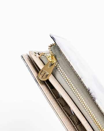 Elegante Damen Geldbörse aus Leder mit Magnet- und Reißverschluss – Peterson