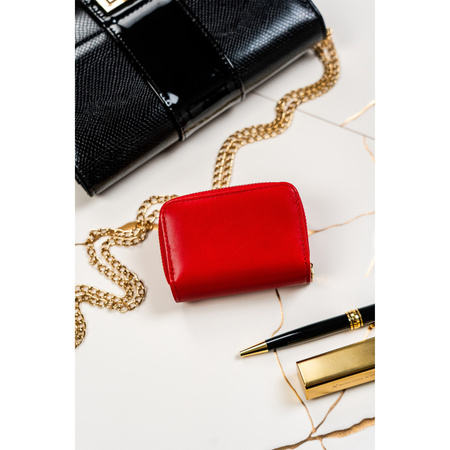 Rote Damen Geldbörse mit Druckknopf – Peterson