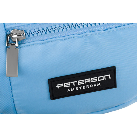 Blaue sportliche Gürteltasche aus Polyester mit Reißverschluss – Peterson
