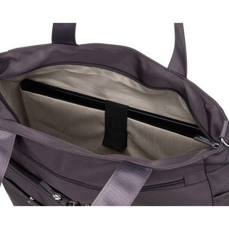 Geräumige Damen-Handtasche in Grau mit einem Laptopfach aus Polyester – Peterson