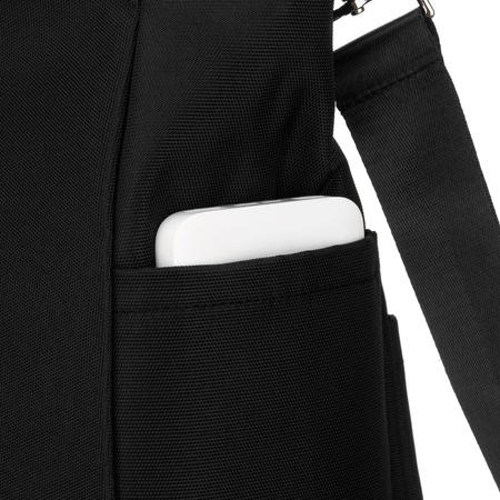 Schwarze, geräumige Damen-Laptoptasche aus Polyester – Peterson