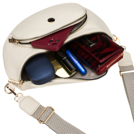 Hellbeige Damen-aus Kunstleder mit Reißverschluss – Peterson