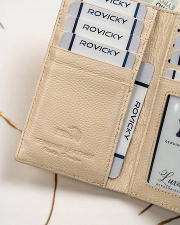 Damen Geldbörse aus Leder mit Bügelverschluss und Wellenmuster – Lorenti