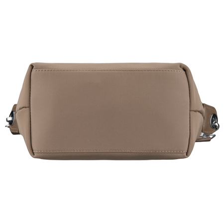 Damen-Umhängetasche aus Polyester in Beige, ein Fach und mit Magnetverschluss – Peterson