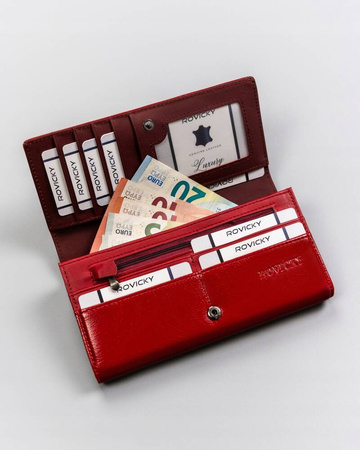 Große Damen Geldbörse aus echtem und Kunstleder – Rovicky