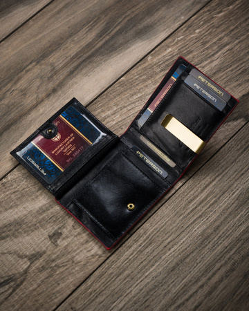 Elegante Herren Geldbörse mit rotem Akzent – Peterson