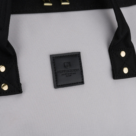 Damen-Rucksack aus Polyester in Grau-Schwarz, ideal als Handgepäck - Peterson