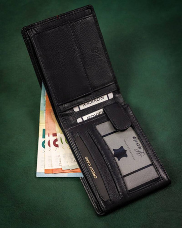 Große Herren Geldbörse aus Leder mit RFID-Schutz – Rovicky