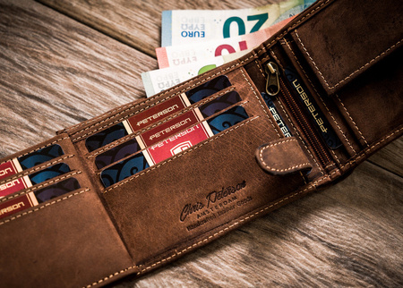 Nubuk Herren Geldbörse mit RFID-Schutz – Peterson