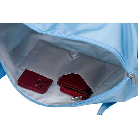 Reisetasche aus strapazierfähigem Polyester in Hellblau - Peterson