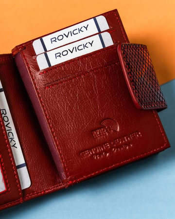 Kleine Damen Geldbörse aus Leder mit Druckknopf und Bügelverschluss – Lorenti