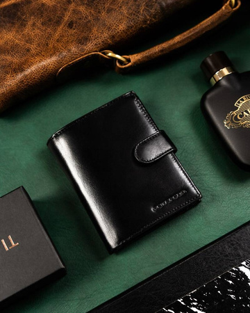 Geschenkset: Herren Geldbörse aus Leder und Schlüsselanhänger – Peterson