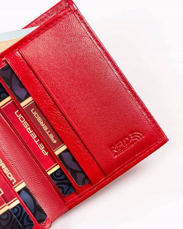 Kleine Damen Geldbörse aus Leder ohne Verschluss – Peterson