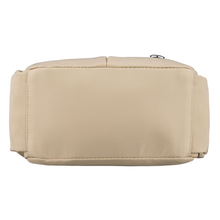 Damen-Umhängetasche aus Polyester in Ecru mit Reißverschluss – Peterson