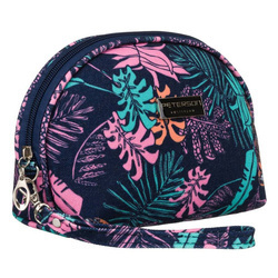 Kompakte Damen Kosmetiktasche mit botanischem Muster – Peterson