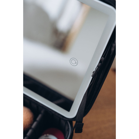 Schwarze Schmuckschatulle aus Öko-Leder, mit Reißverschluss – Peterson