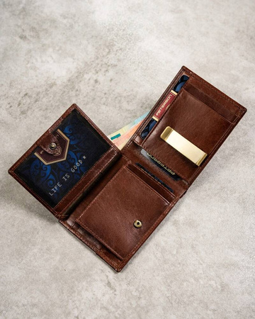 Geschenkset: Herren Geldbörse aus Leder, Etui und Schlüsselanhänger – Peterson